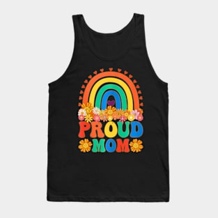 Proud Mom Groovy LGBTQ Mom Tank Top